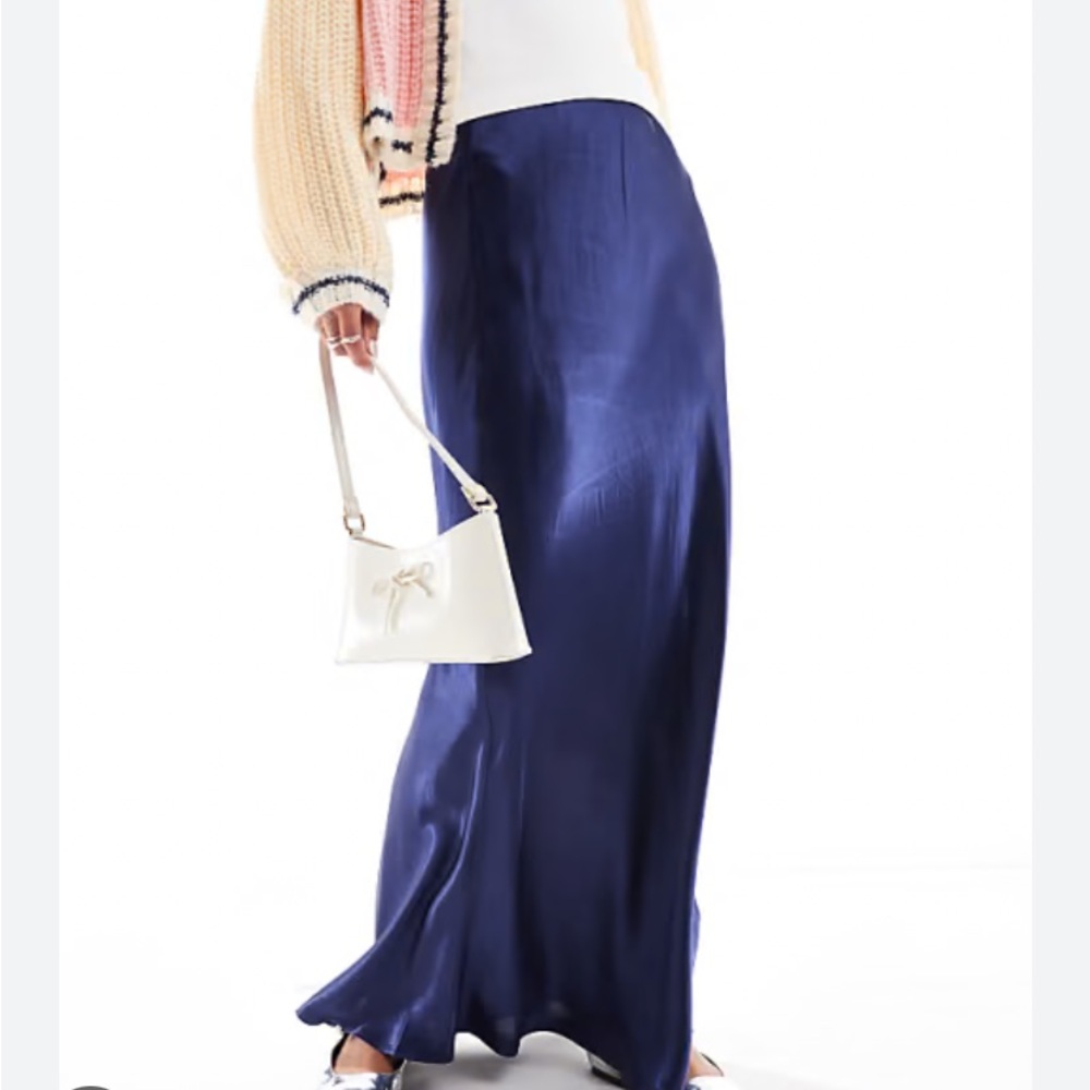 NWT VRG GIRL FLORENCE BIAS CUT MAXI SKIRT MIDNIGHT size 8